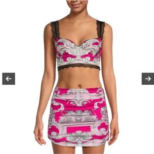 Versace silk baroque angel bralette